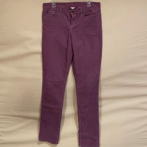 J Crew Straight Leg Corduroy Pants, Purple, 30T